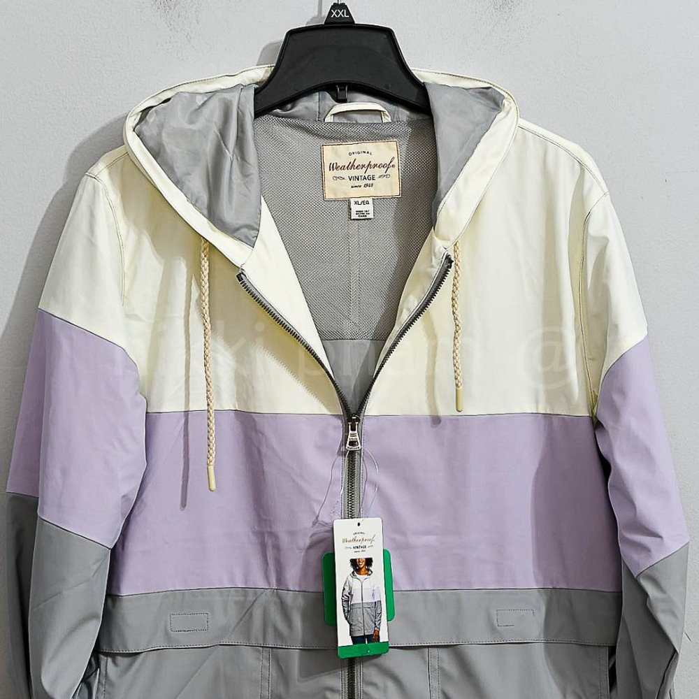 Weatherproof Vintage Ladies' Rain Slicker in colorblock - Picture 2 of 5